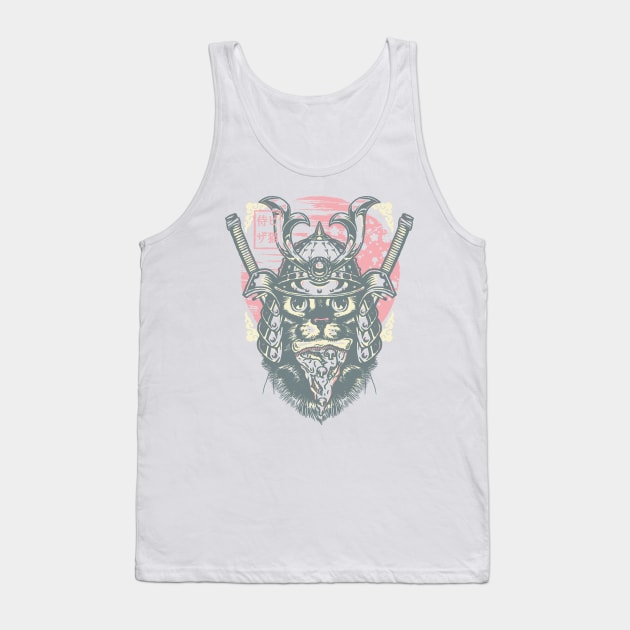 Samurai Pizza Cat Tank Top by CoDDesigns